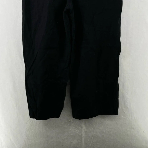 Ann Taylor Pants Women's Sz 8 Black Capri Wide Leg High-Rise Slash Pockets - Picture 8 of 10